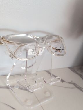 Sean John Clear Eyeglasses with Subtle Gold Accents